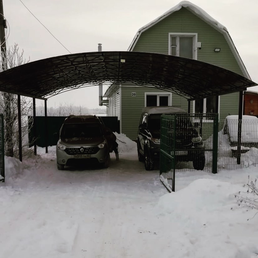 Навес из металлочерепицы